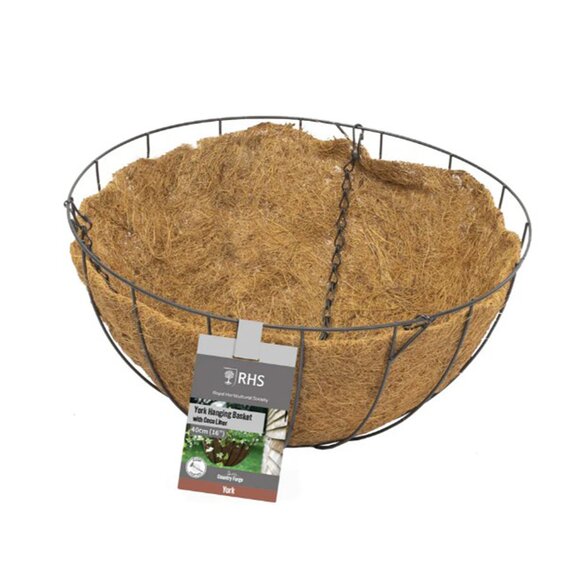 Country Forge York Hanging Basket with Coco Liner 16" - image 2