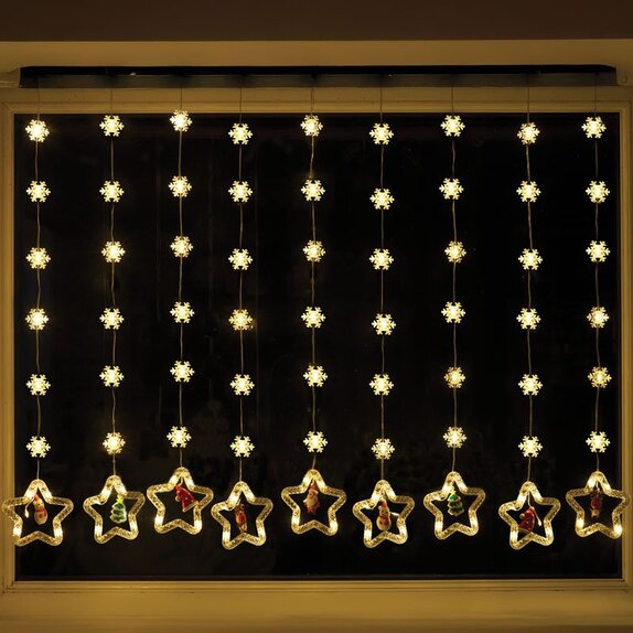 Curtain Lights Xmas Star Warm White  LV - image 1