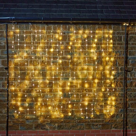 Curtain Net Lights TwoTone 400 LEDs - Warm/Multi  LV - image 3