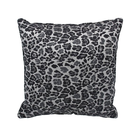 Cushion Jacquard Leopard Silver