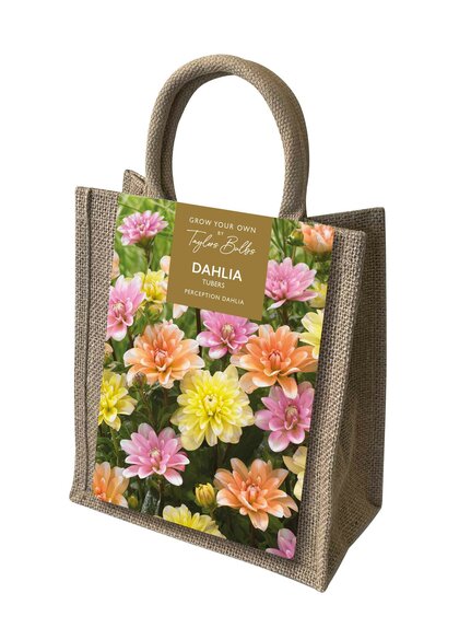 Dahlia Perception Jute Gift Bag
