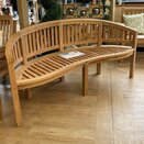 Daro Teak Laura Ashley Bean Bench Oval 3 Seater