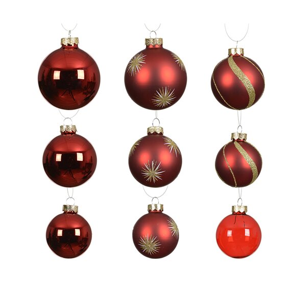 Decoris Baubles Box Set Red - image 2
