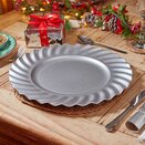Festive DecorPlate  Silver Swirl - 33cm - image 1