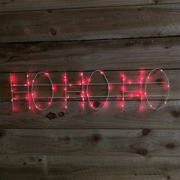 Flashing HO HO HO Sign 80cm