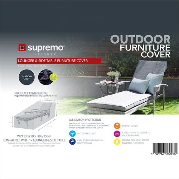 Furniture Cover Lounger & Side Table
