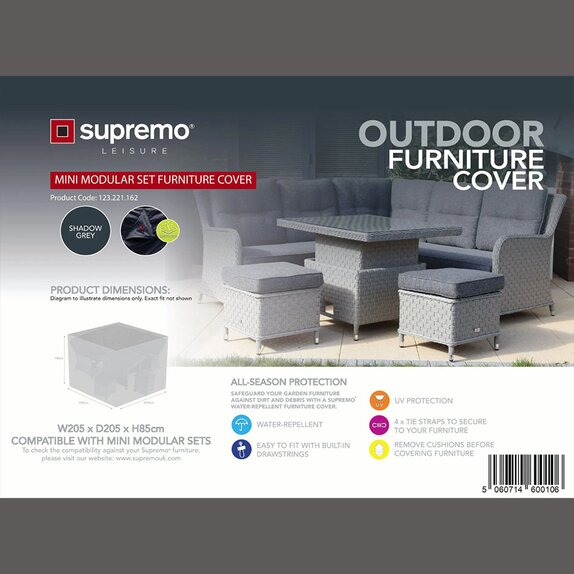 Furniture Cover Mini Modular Set Grey
