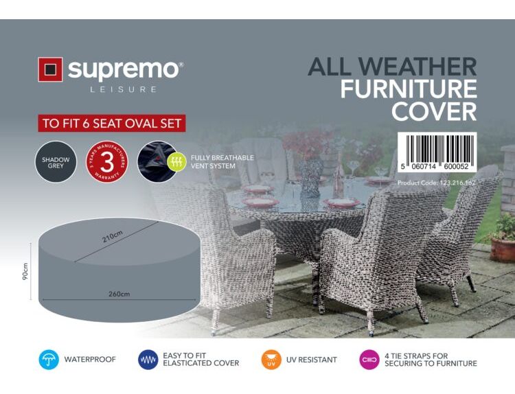 Furniture Cover Oval 6 Seater Set 