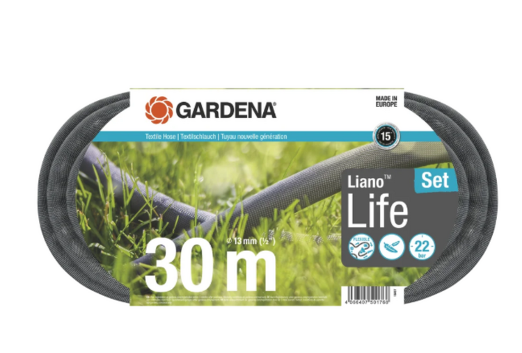 Gardena Liano Life Textile Hose Set 30m