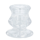 Gisela Graham Clear Glass Candle Stand
