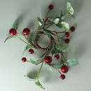Gisela Graham Eucalyptus / Red Berry Candle Ring - Small - image 2