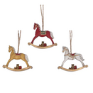 Gisela Graham Resin Rocking Horse Decoration - Assorted