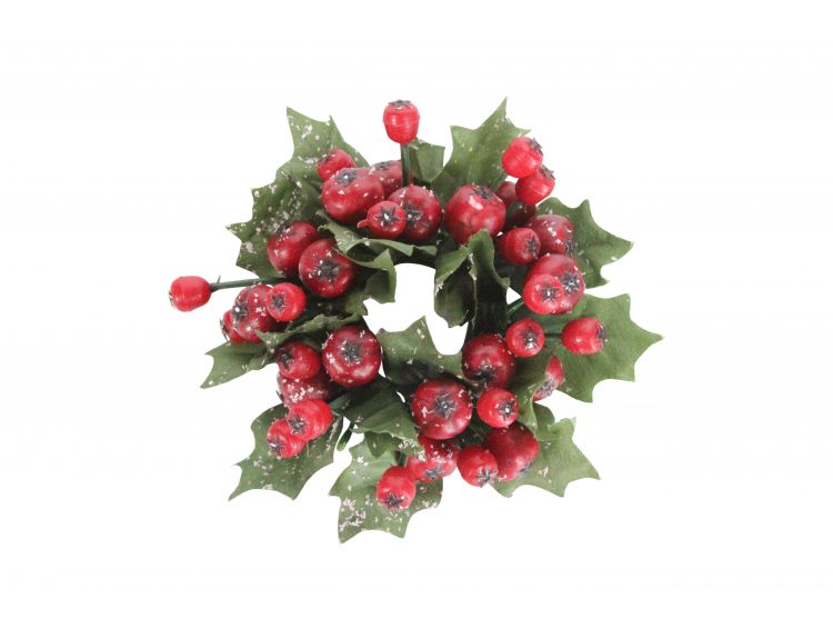Gisela Graham Snowy Cranberry Candle Ring