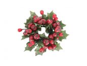 Gisela Graham Snowy Cranberry Candle Ring