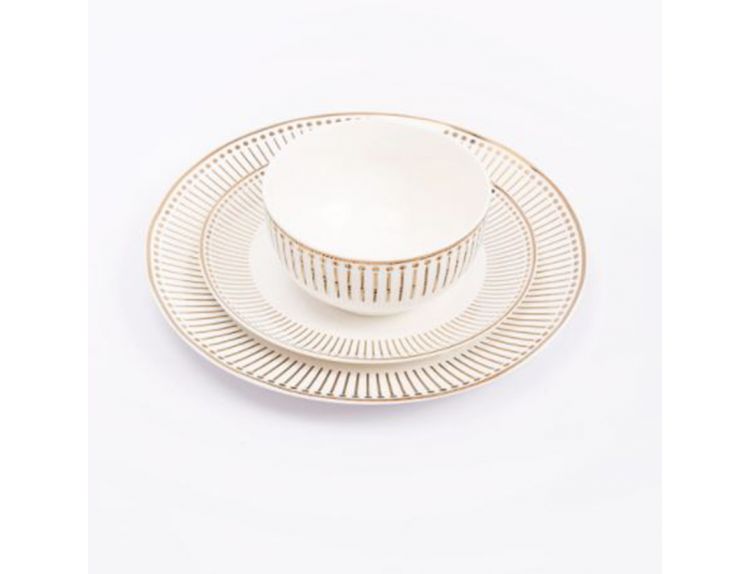 Golden Foil Plate White/Gold 20cm - image 2