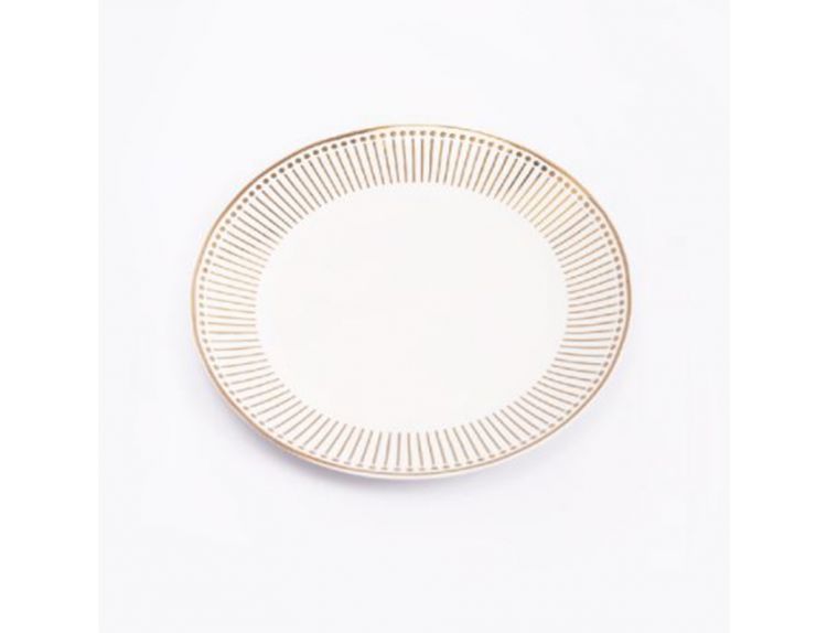 Golden Foil Plate White/Gold 20cm - image 1