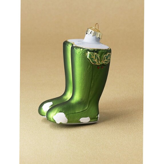 Green Glass Wellington Boots Dec