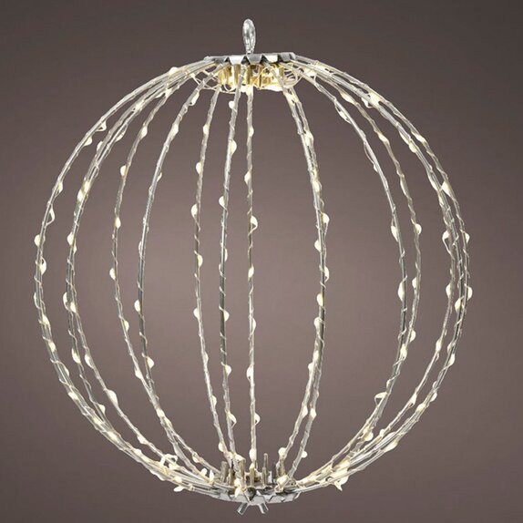 Hanging Metal frame White with 192 LED lights 28cm