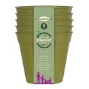 Haxnicks Bamboo Pot 5pk Sage Green 5"