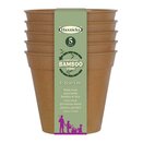 Haxnicks Bamboo Pot 5pk Terracotta 5"