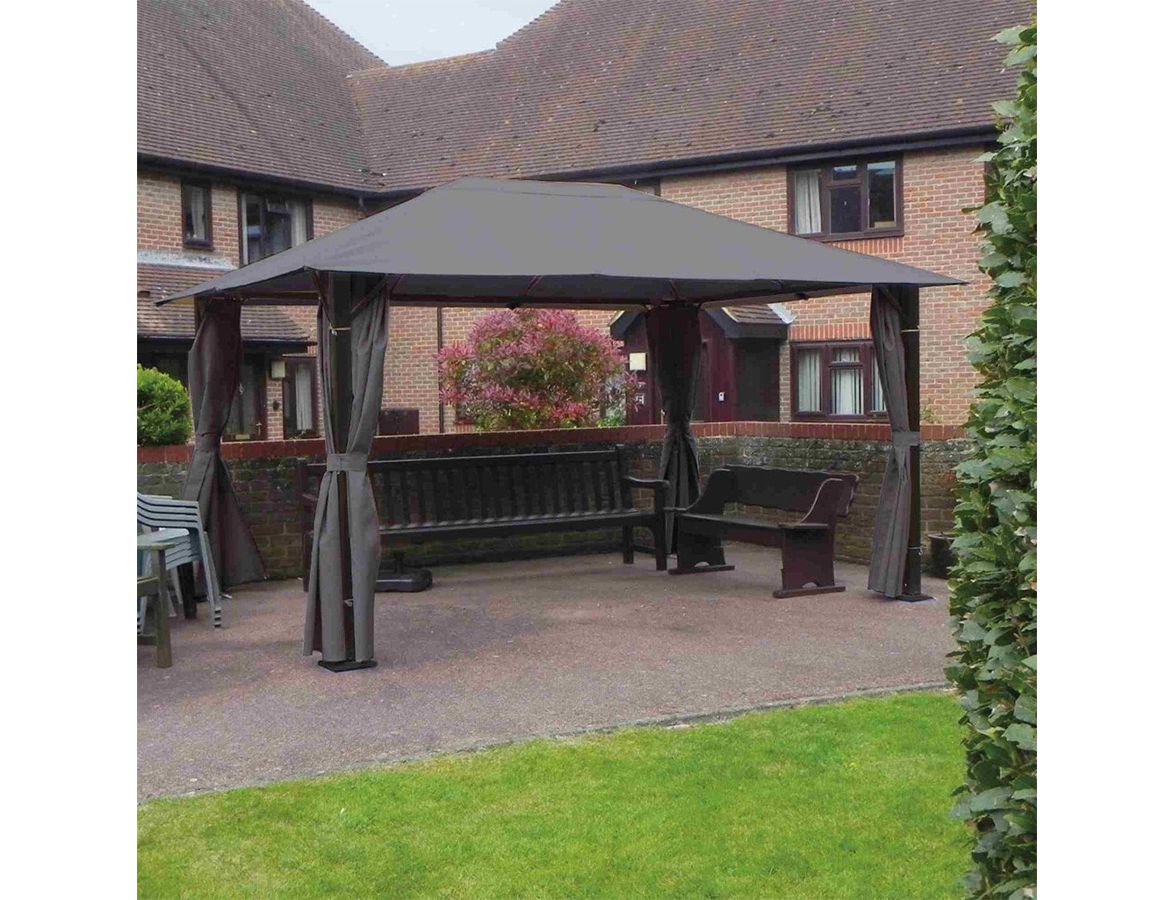 Highfield Grey Gazebo 3mx3m Knights Garden Centres
