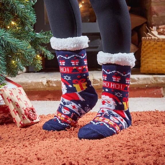 Ho Ho Ho! Slipper Socks - image 1