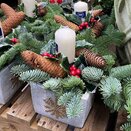Holly Sprig and Cone Table Decoration