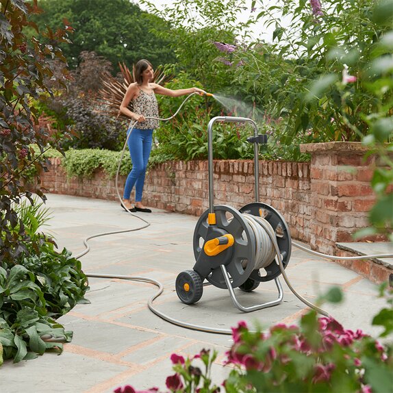 Hozelock Assembled 60m Hose Cart with 30m Hose & Fittings - image 2