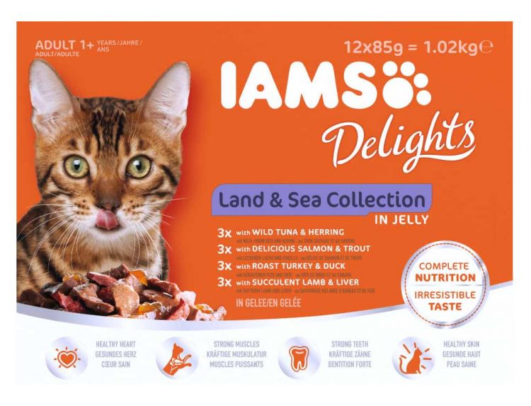 Iams Delights Land and Sea Collection (12x85g)