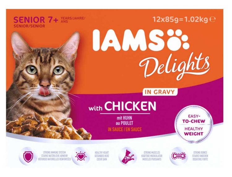 Iams Delights with Chicken in Gravy for Senior Cats Knights Garden