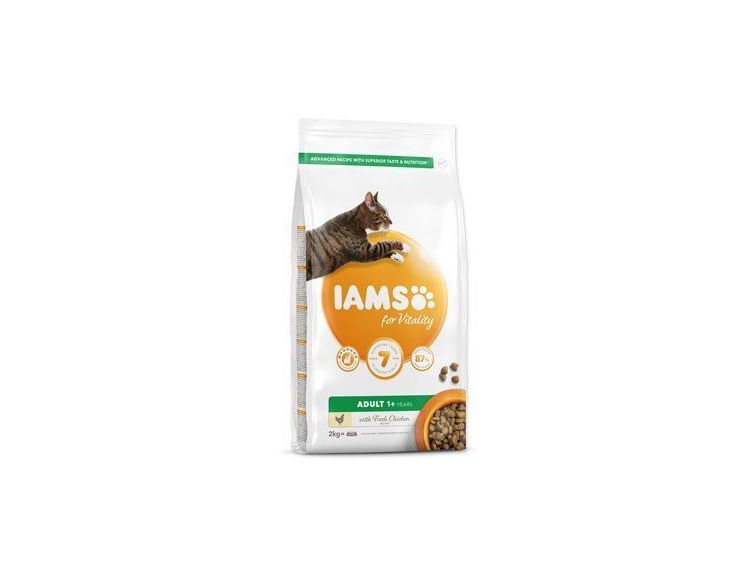 Iams Vitality Adult Cat Food with Chicken 2kg