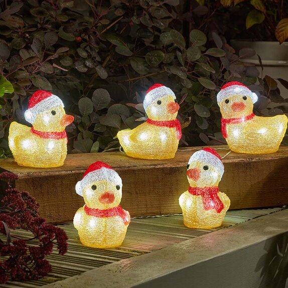 InLit Ice Christmas Ducklings Set of 5