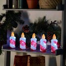 InLit Ice Flickering Candles Set of 5