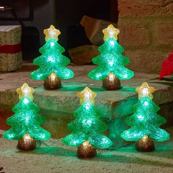 InLit Ice Trees Set of 5