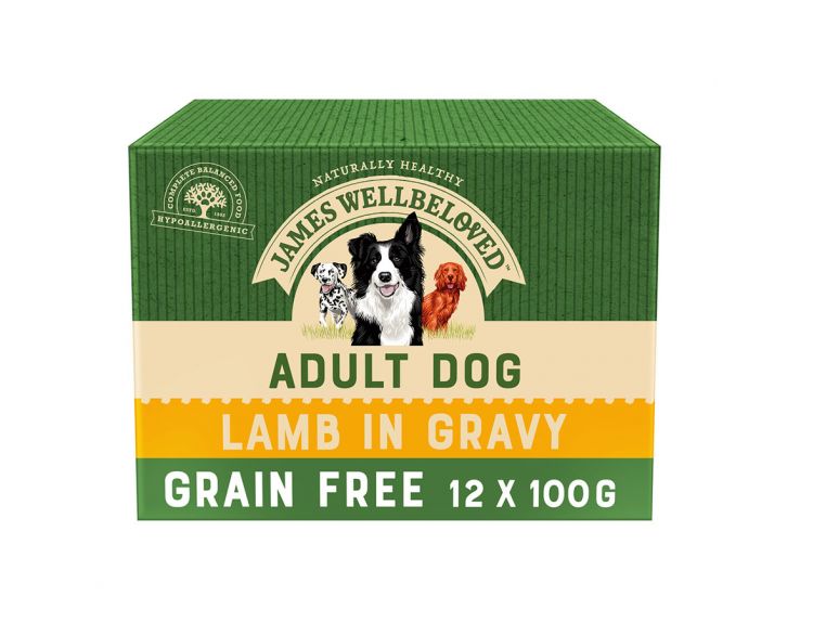 James Wellbeloved Adult Lamb Pouches (Box of 12)