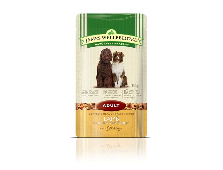 James Wellbeloved Adult Lamb with Rice and Vegetables in Gravy (Box of 10)