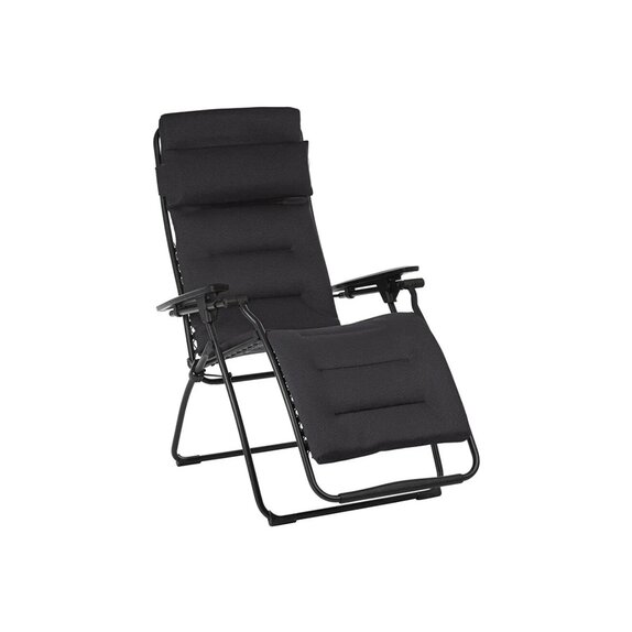 Lafuma Padded Reclining Chair Futura Air Comfort Black Acier