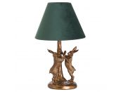 Lamp Antique Gold Marching Hares