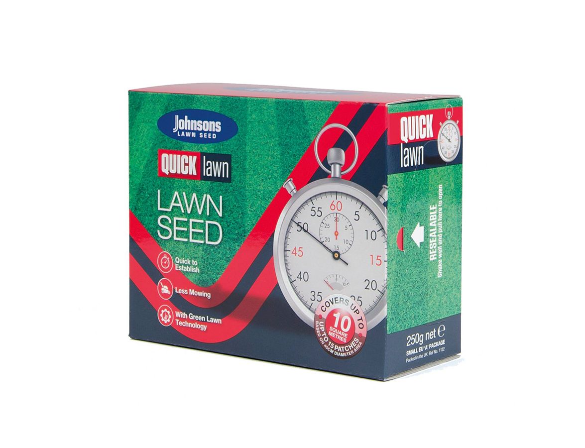 Lawn Seed Johnsons Quick Lawn 250g with "GroMax" - Knights Garden Centres