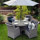Lazia 120cm Round 4 Seat Set