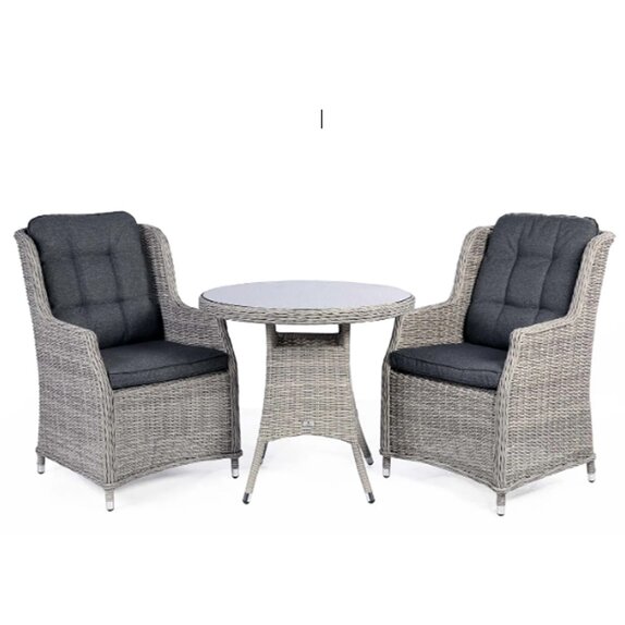 Lazia 80cm Round Bistro Set with Adjustable Table