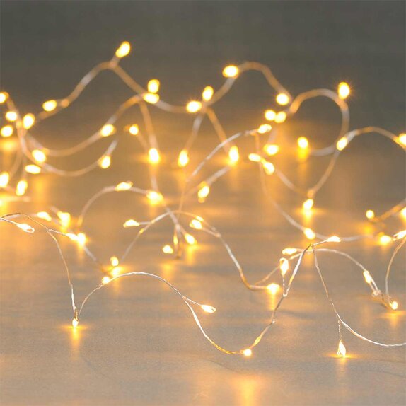 LED Dewdrop Cluster Lights 80 warm white on 4m wire