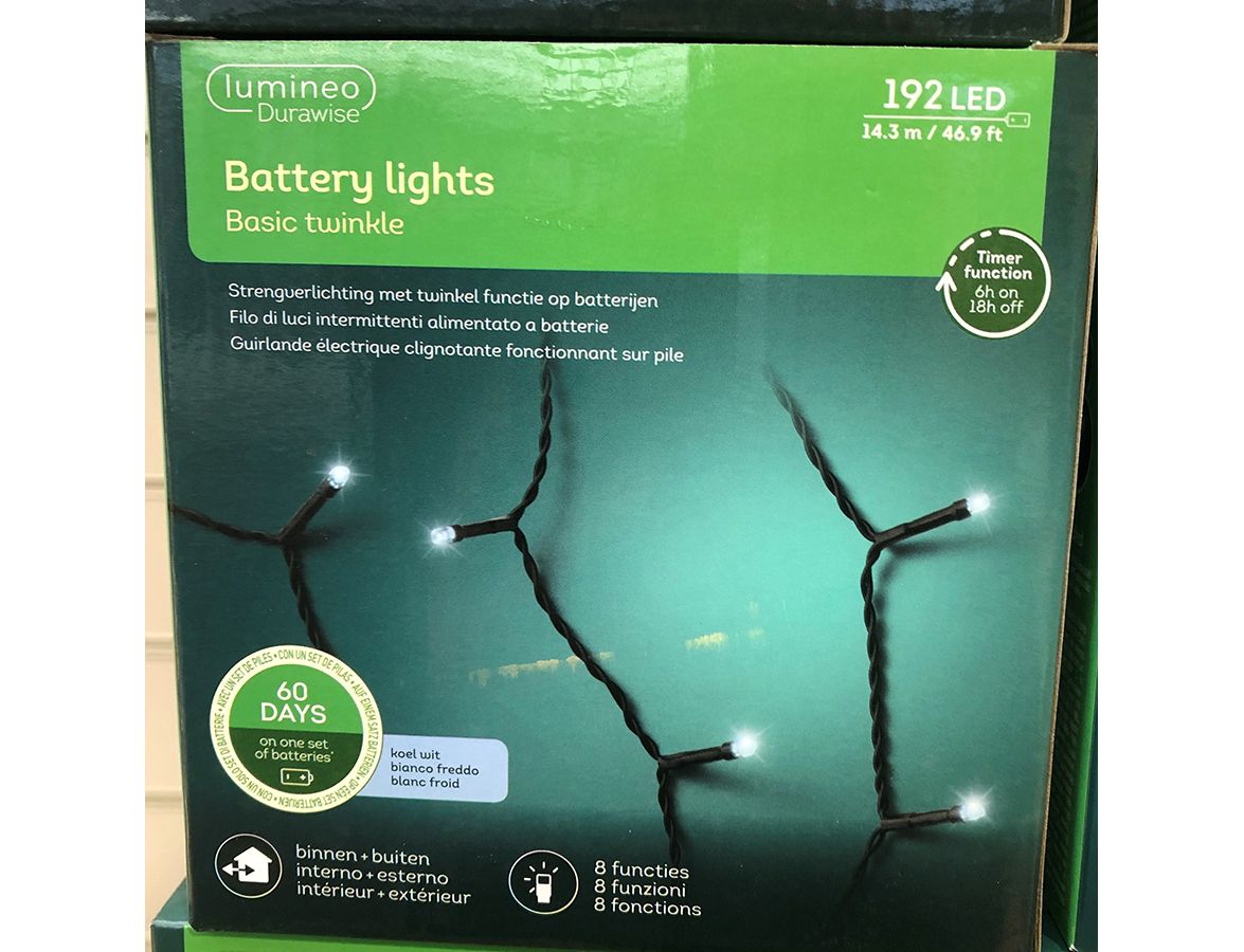 LED Lights Durawise Battery 192 Cool White Knights Garden Centres