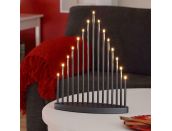 LED Metal Candlestick Grey
