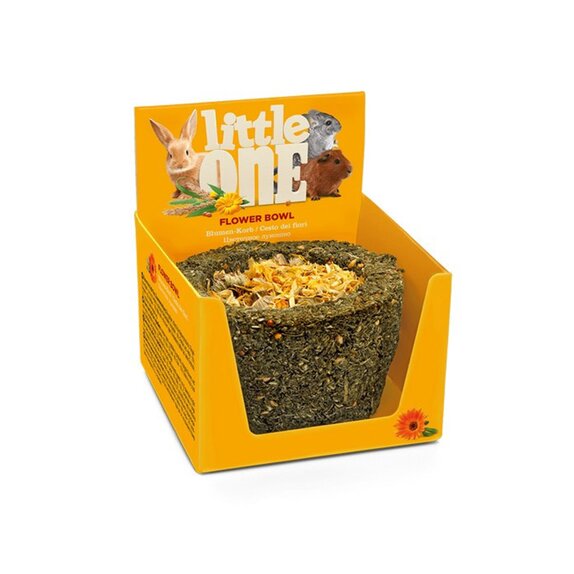 Little One Flower Bowl Treat Toy for All Small Mammals 120g