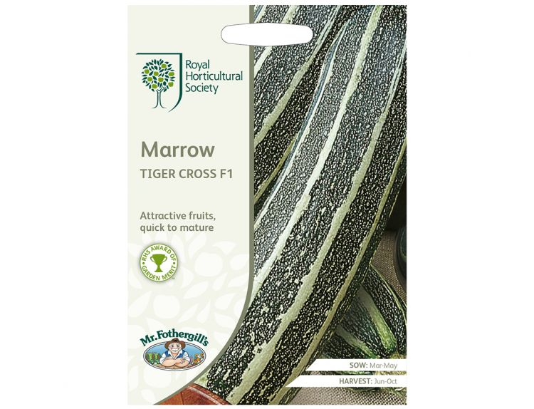 Marrow Seeds RHS Tiger Cross F1 - image 1
