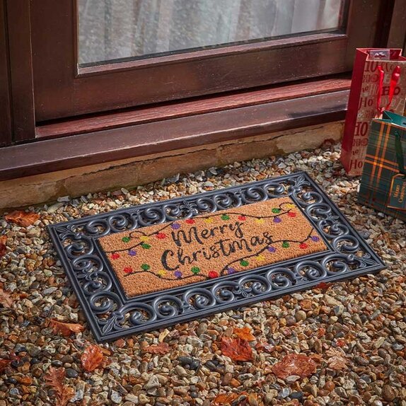 Merry Christmas Doormat Insert - 23 x 53cm
