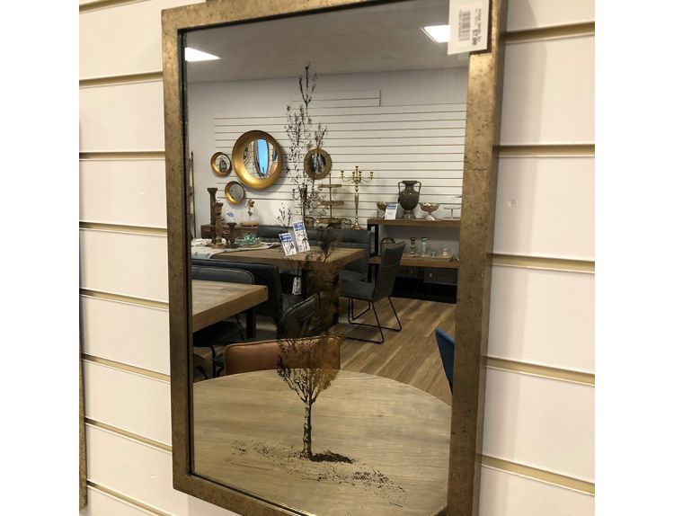 Metallic Mirrored Brass Pine Wall Art - image 2