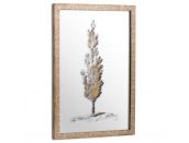 Metallic Mirrored Brass Pine Wall Art - image 1