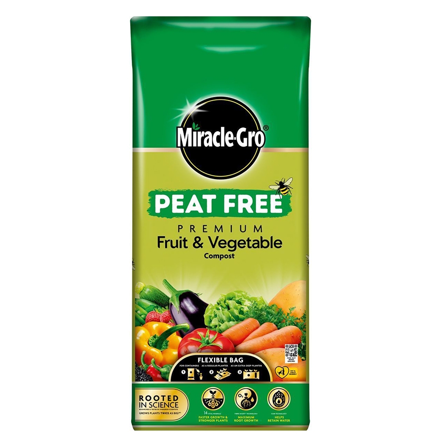 Miracle Gro Fruit & Veg Peat Free Planter 42 litres Knights Garden